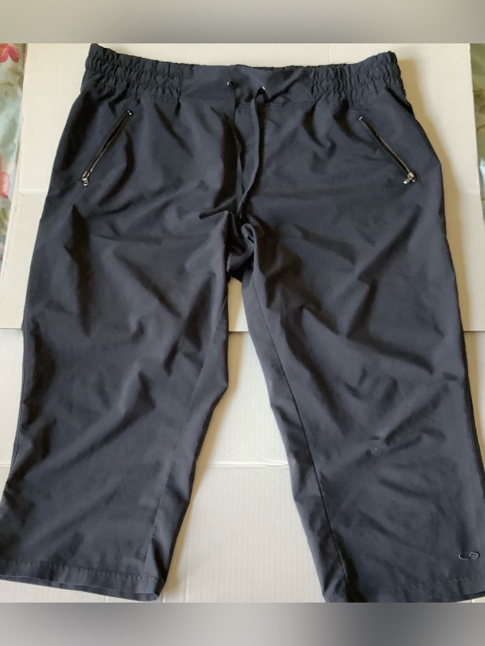 C9 Champion Gray Lightweight Trekking Capri Pants Elastic Waist Drawstring XXL
